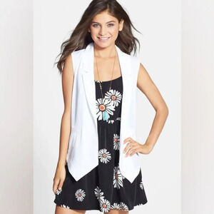 FRENCHI‎ Draped Blazer-Style Vest in White